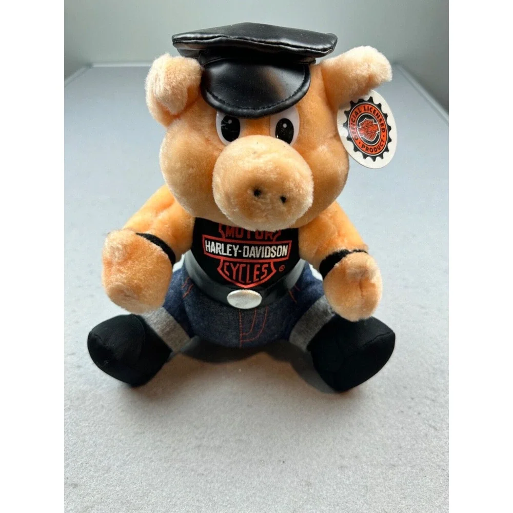 Vintage 1998 Play By Play Harley-Davidson Biker Pig  8
